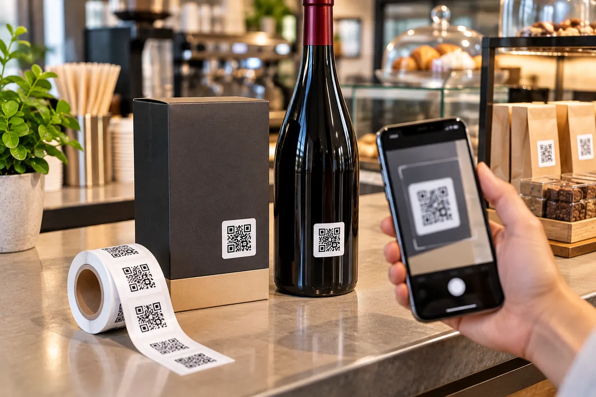 Adesivi ed etichette con QR code